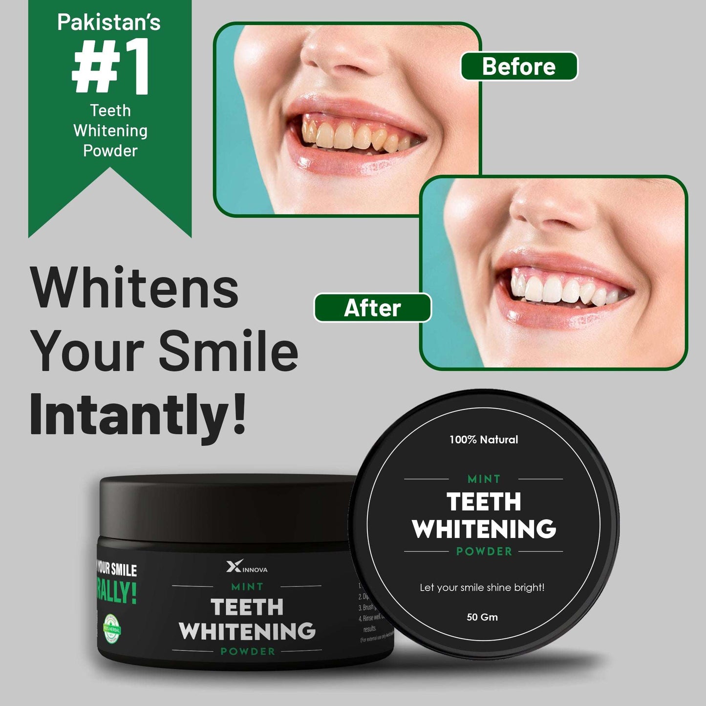 X innova Bright Smile Teeth Powder